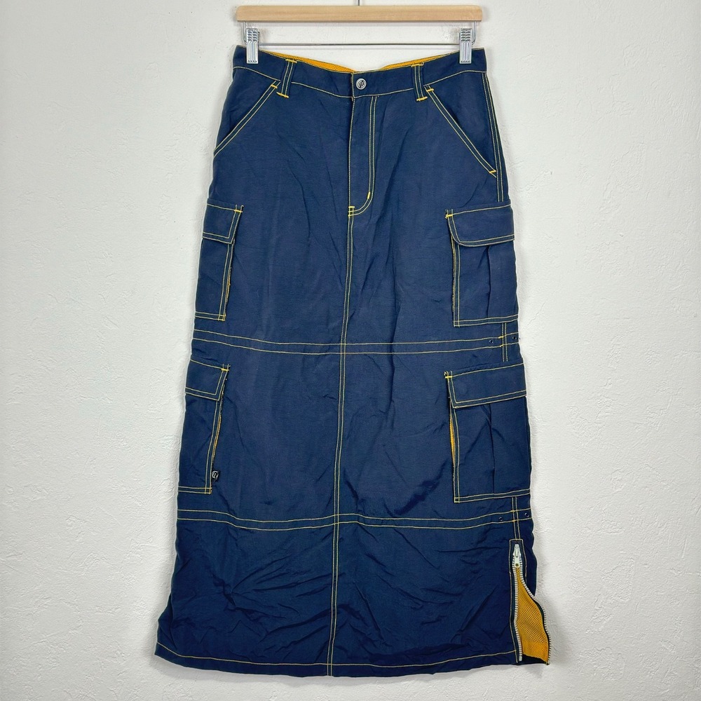 Vintage MacGirl Y2K Rave EDM Cargo Skirt Size Medium Techwear Gorpcore Cyber